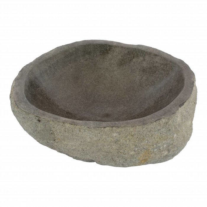 Indomarmer Große Obstschale aus Flussstein 40/50 cm