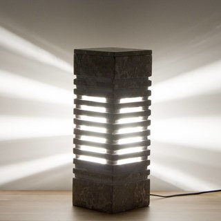 Indomarmer Square Lamp Gray Marble