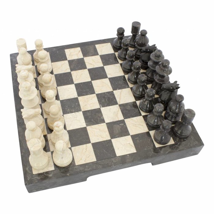 Indomarmer Schachbrett aus Marmor 40x40cm Modell 2