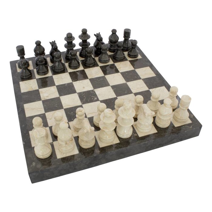 Indomarmer Schachbrett aus Marmor 45x45cm Modell 2