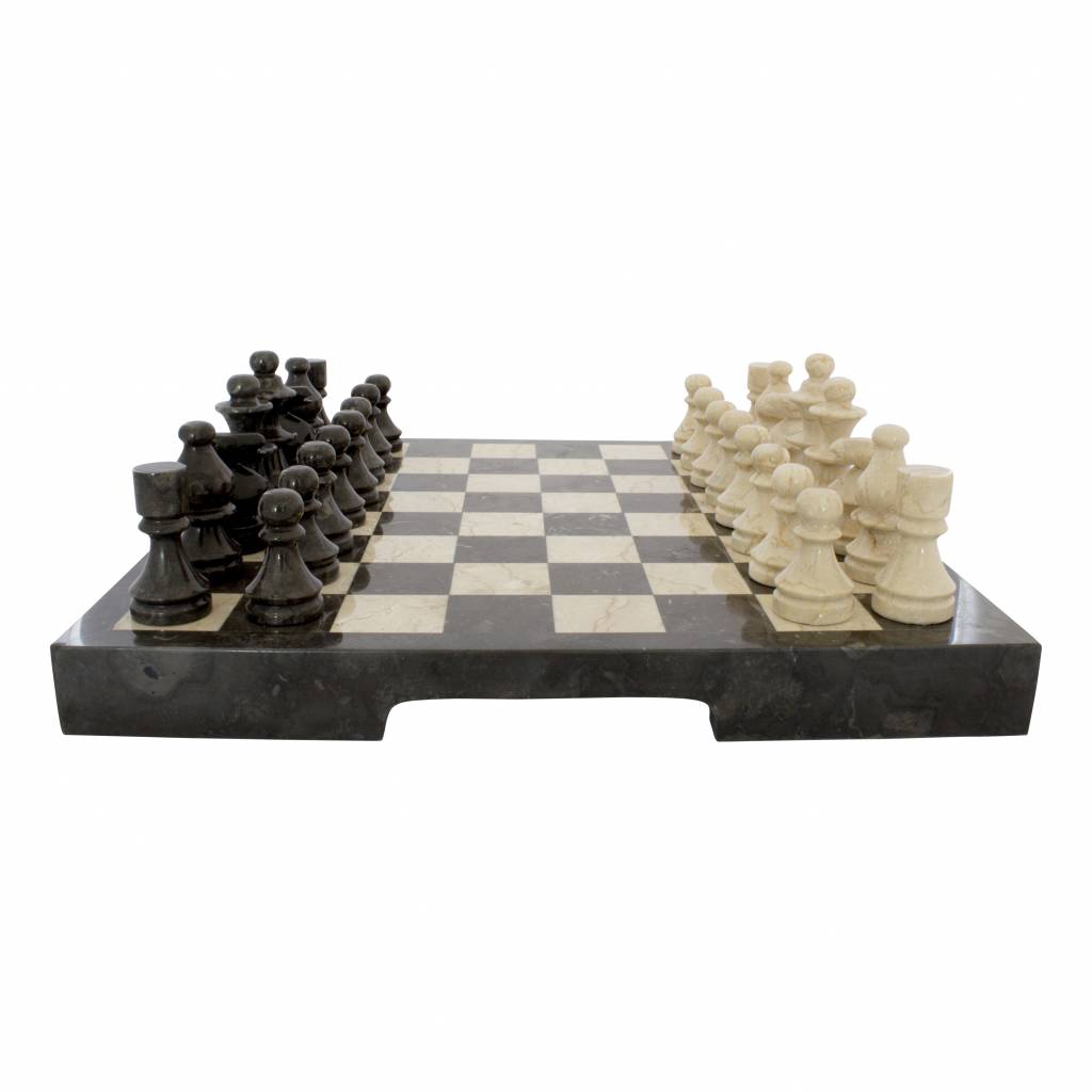 Indomarmer Schachbrett aus Marmor 45x45cm Modell 2