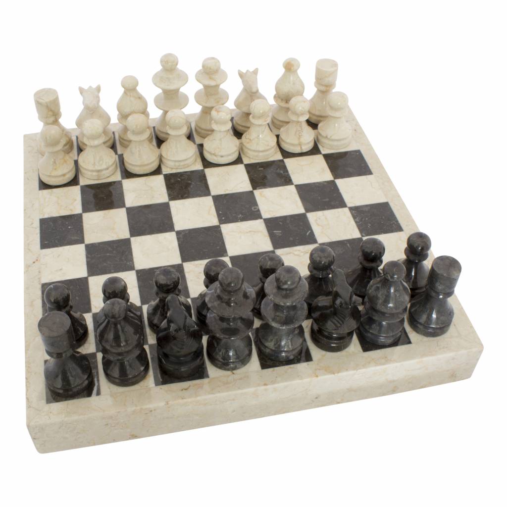 Indomarmer Schachbrett aus Marmor 40x40cm Modell 3