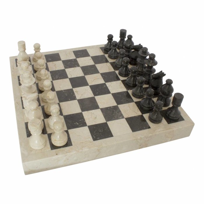 Indomarmer Schachbrett aus Marmor 45x45cm Modell 3