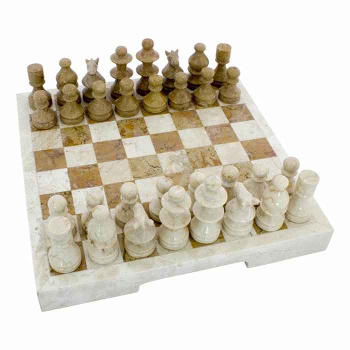 Indomarmer Schachbrett aus Marmor 40x40cm Modell 6