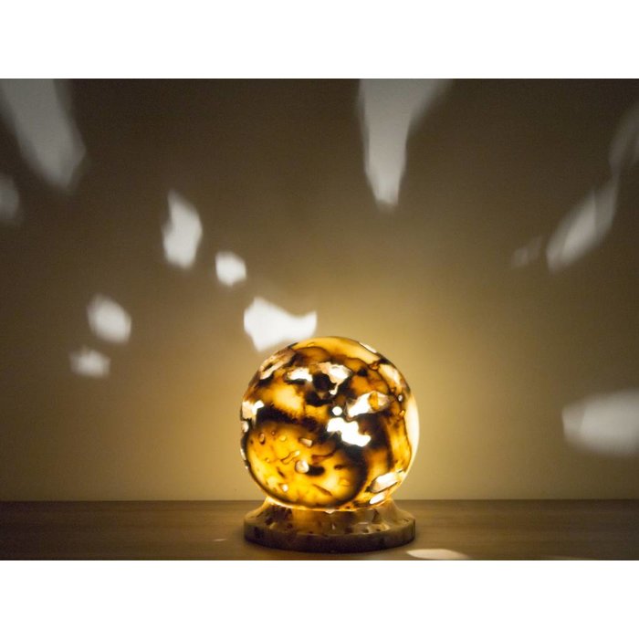 Indomarmer Ball Lampe Aus Onyx