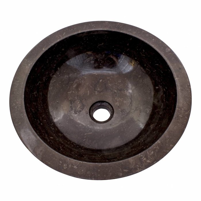 Indomarmer Schwarz Marmor Waschbecken Ø 40 x H 15 cm