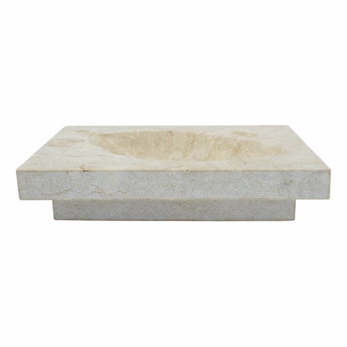 Indomarmer Wasbak Crème Marmer Leaf 60x40x12cm