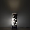 Square Lampe aus Versteinertes Holz