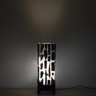Indomarmer Square Lamp Versteend Hout