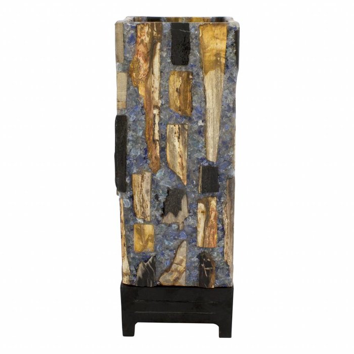 Indomarmer Square Lamp Versteend Hout