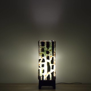 Indomarmer Square Lamp Versteend Hout