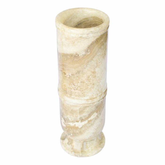 Indomarmer Regenschirm Vase aus Onyx H60cm Ø20cm