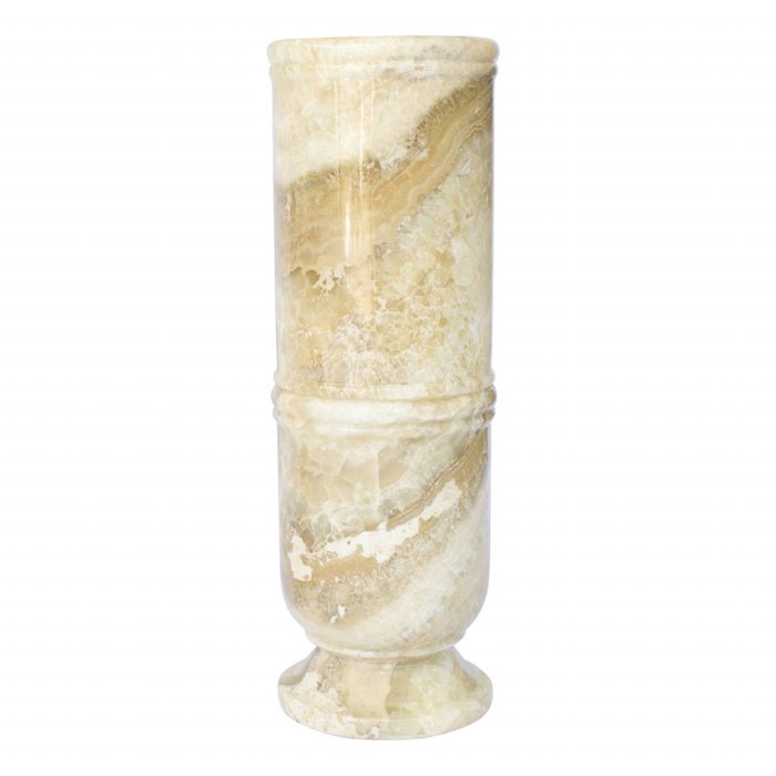Indomarmer Regenschirm Vase aus Onyx H60cm Ø20cm