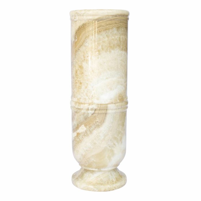Indomarmer Regenschirm Vase aus Onyx H60cm Ø20cm