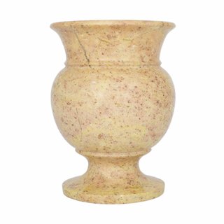 Indomarmer Vase aus Rotem Marmor H17cm Ø12