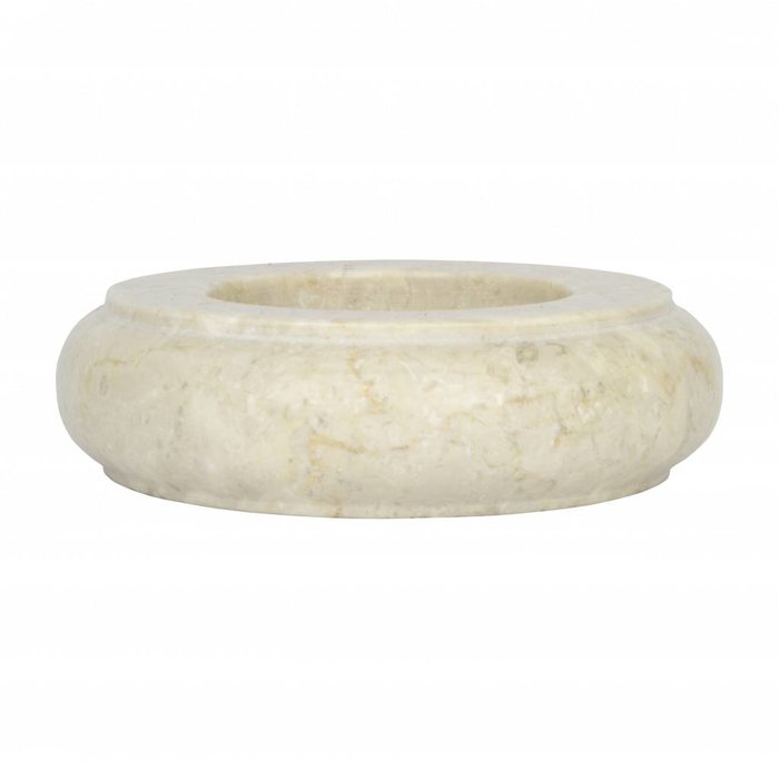 Indomarmer Aschenbecher aus cremefarbigem Marmor Ø 12cm