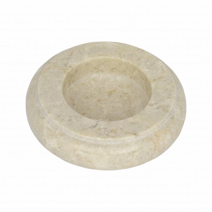 Indomarmer Aschenbecher aus cremefarbigem Marmor Ø 12cm