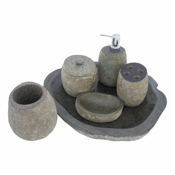 Indomarmer River stone Soap dish Flores
