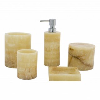 Indomarmer 5-Piece Onyx bath set Elang