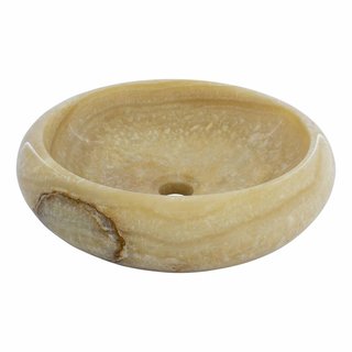 Indomarmer Onyx Waschbecken Donat Ø 40 x H 12 cm