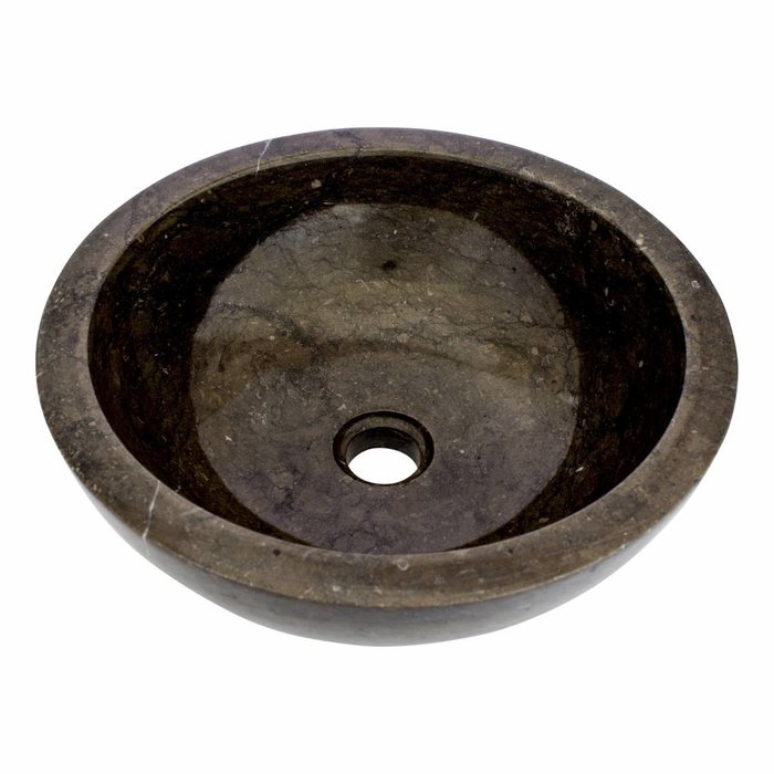 Indomarmer Schwarzer Marmor Waschbecken Mangkok Ø 40 x H 15 cm