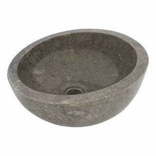 Indomarmer Waskom Miring Grijs Marmer Ø 40 x H 19 cm