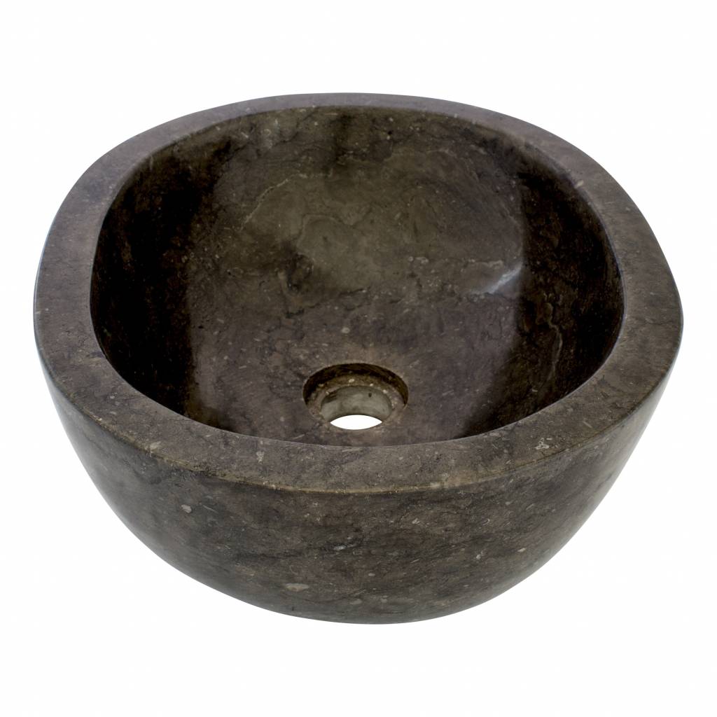 Indomarmer Black Marble Wash bowl Oval 43 x 35 x 15 cm