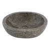 Indomarmer Waskom Oval Grijs Marmer 43 x 35 x 15 cm