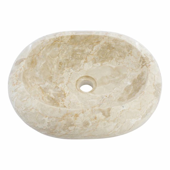 Indomarmer Cream Marble Wash bowl Donut Oval 45 x 35 x 12 cm