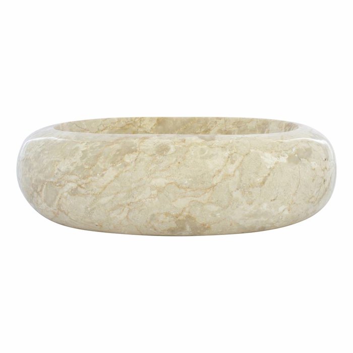 Indomarmer Cream Marble Wash bowl Donut Oval 45 x 35 x 12 cm