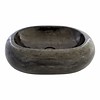 Waskom Donut Oval Zwart Marmer 45 x 35 x 12 cm