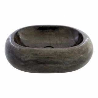 Indomarmer Black Marble Wash bowl Donut Oval 45 x 35 x 12 cm