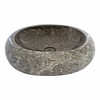 Waskom Donut Oval Grijs Marmer 45 x 35 x 12 cm