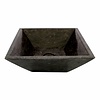 Indomarmer Schwarz Marmor Waschbecken Kotak Piramide 40 x 40 x 15 cm