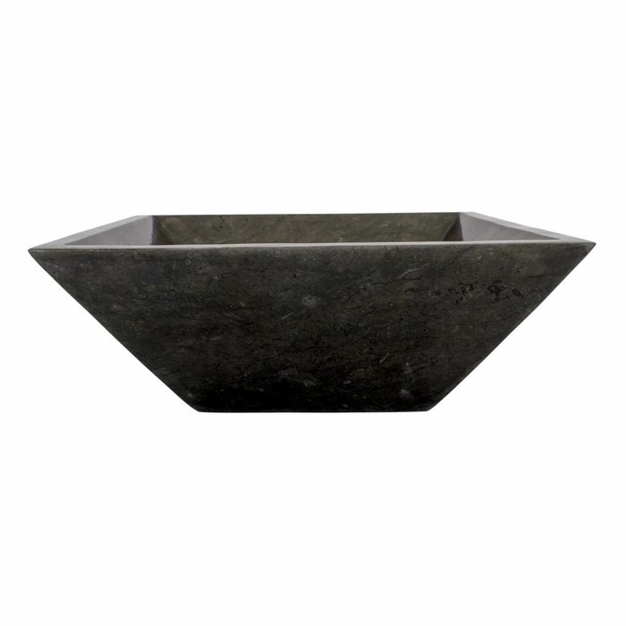 Indomarmer Schwarz Marmor Waschbecken Kotak Piramide 40 x 40 x 15 cm