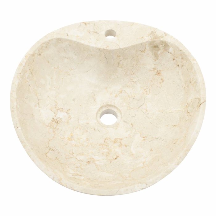 Indomarmer Creme Marmor Waschbecken Schale Ø 45 x H 12 cm