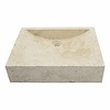 Indomarmer Rechthoekige Wasbak Crème Marmer 50x40x12cm