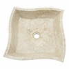 Indomarmer Creme Marmor Waschbecken Square Trap 45x45x12cm