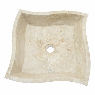 Indomarmer Cream Marble Washbasin Square Trap 45x45x12cm