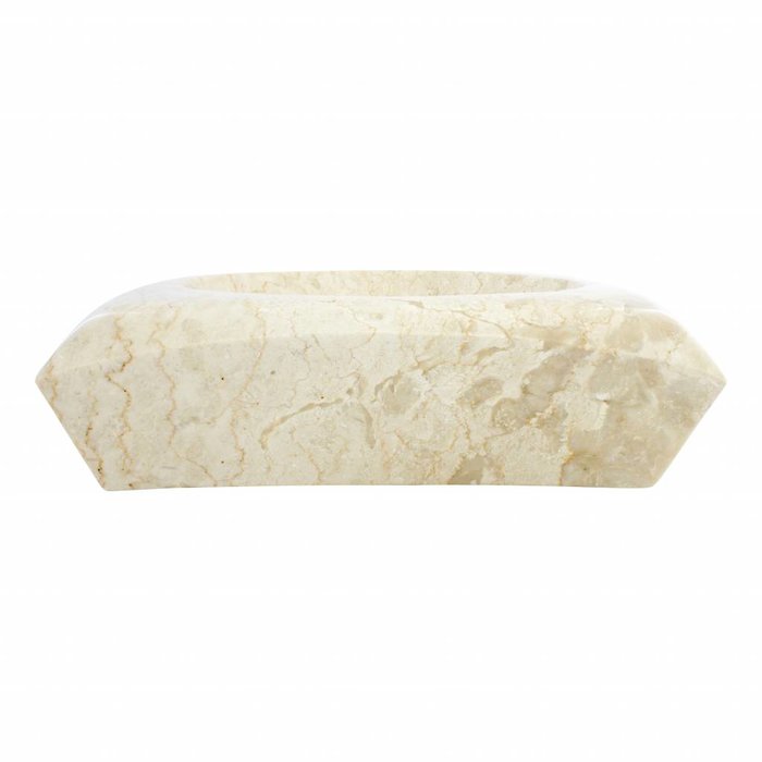 Indomarmer Creme Marmor Waschbecken Rectangle Cantik 40 x 40 x 12 cm