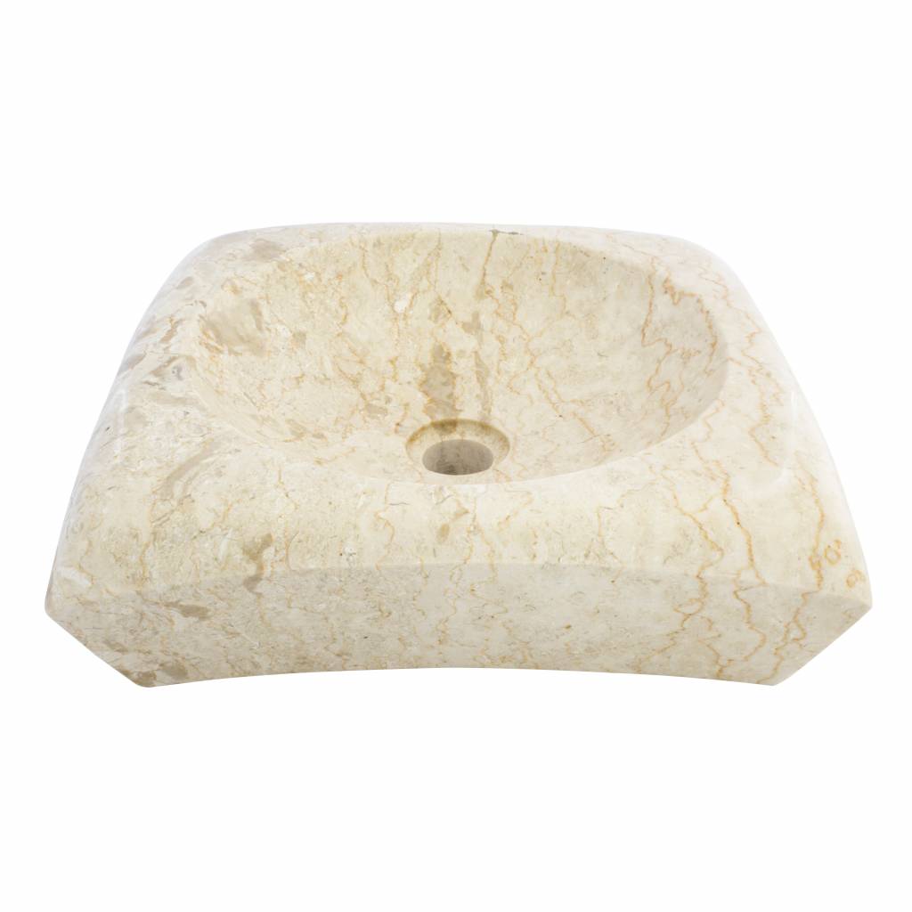 Indomarmer Cream Marble Wash bowl Rectangle Cantik 40 x 40 x 12 cm