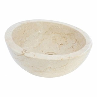 Indomarmer Waskom Miring Crème Marmer Ø 40 x H 19 cm