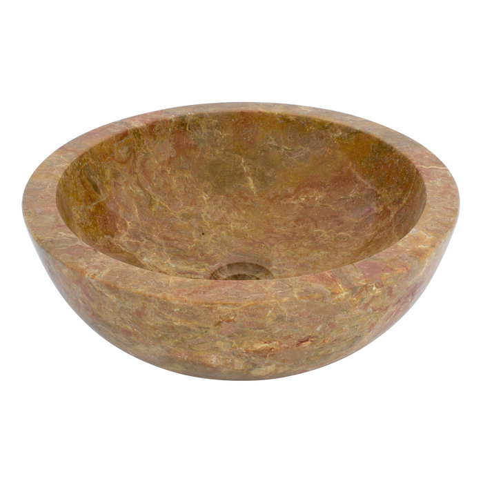 Indomarmer Waskom Rood Marmer Ø 40 x H 15 cm