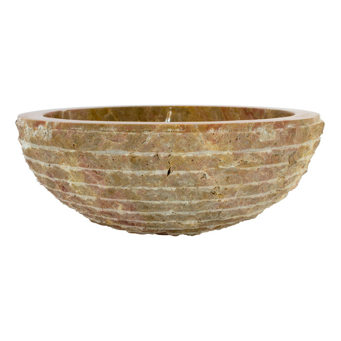 Indomarmer Rotem Marmor Waschbecken Marmo Ø 40 x H 15 cm
