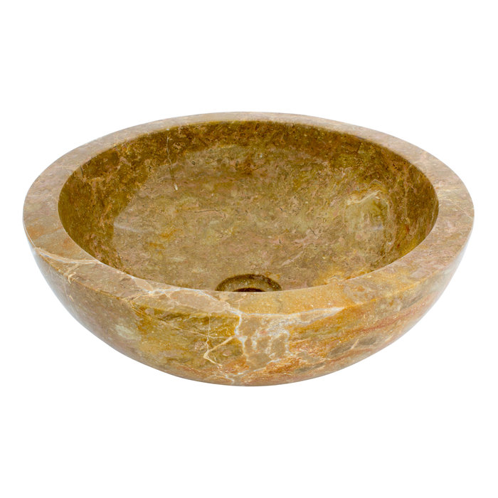 Indomarmer Rotem Marmor Waschbecken Mangkok Ø 40 x H 15 cm
