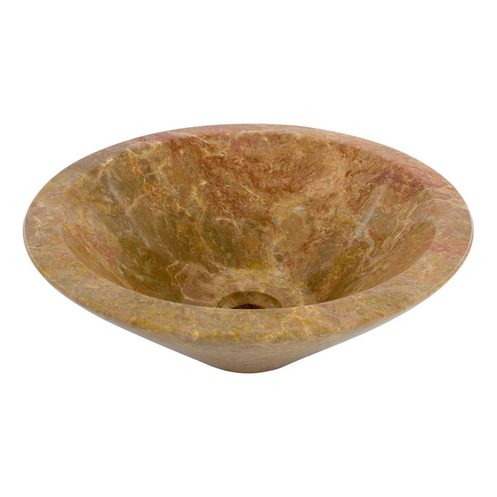 Indomarmer Red Marble Wash bowl MembraneØ 40 x H 15 cm