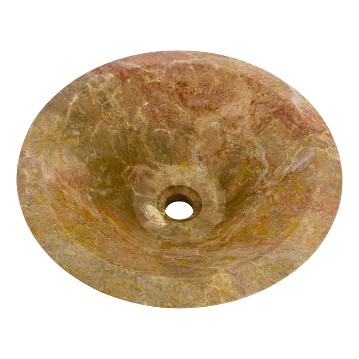 Indomarmer Red Marble Wash bowl MembraneØ 40 x H 15 cm