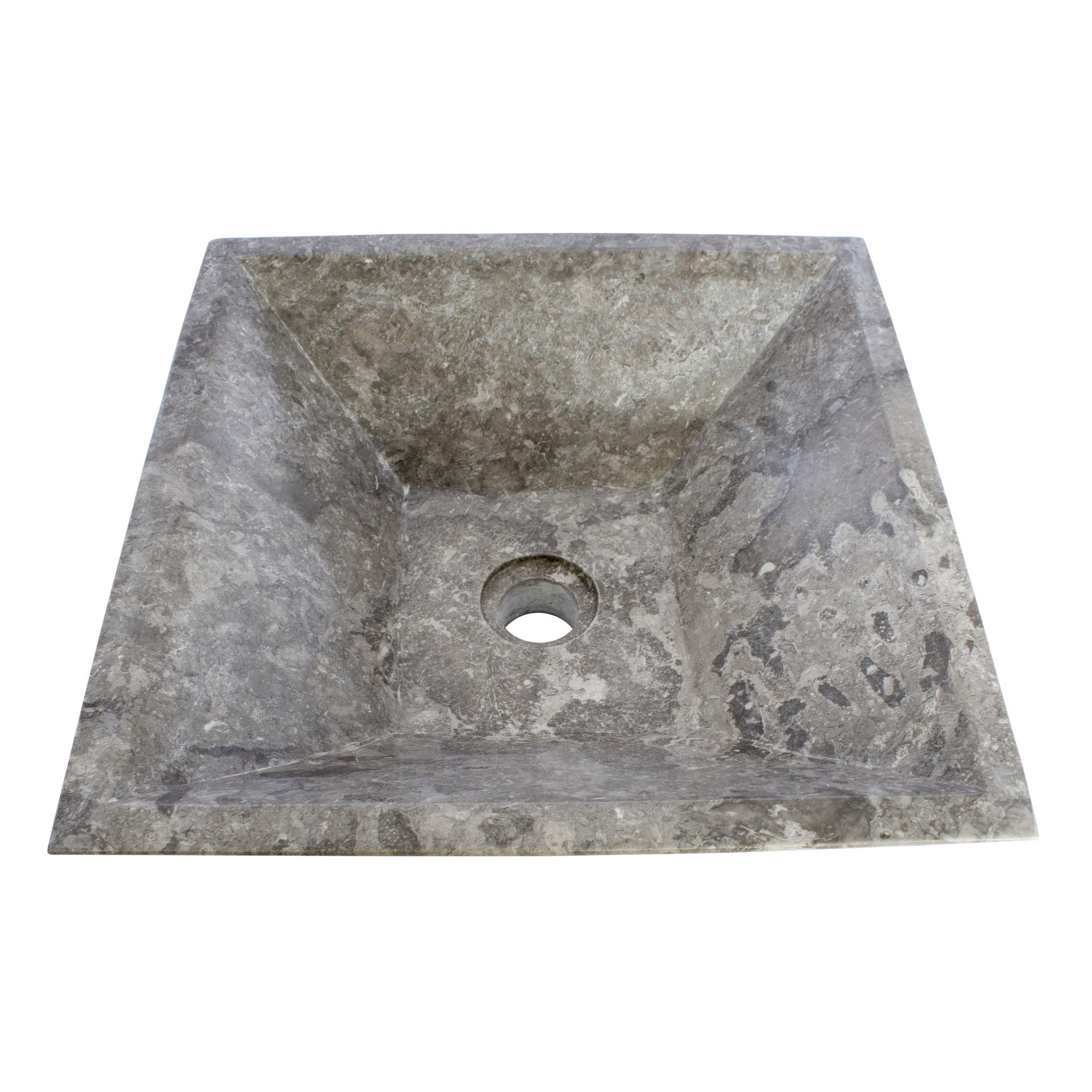 Indomarmer Gray Marble Wash bowl Kotak Piramide 40 x 40 x 15 cm