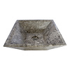 Waskom Kotak Piramide Grijs Marmer 40 x 40 x 15 cm