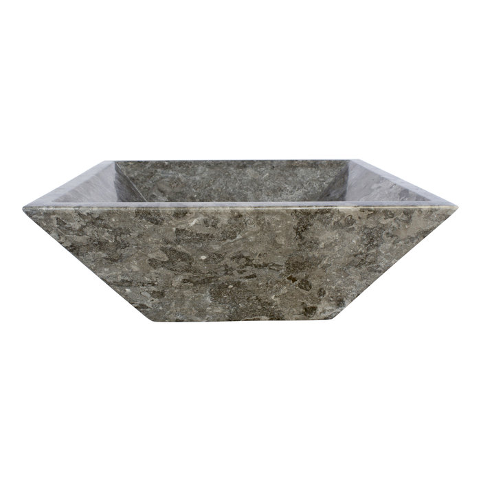 Indomarmer Gray Marble Wash bowl Kotak Piramide 40 x 40 x 15 cm
